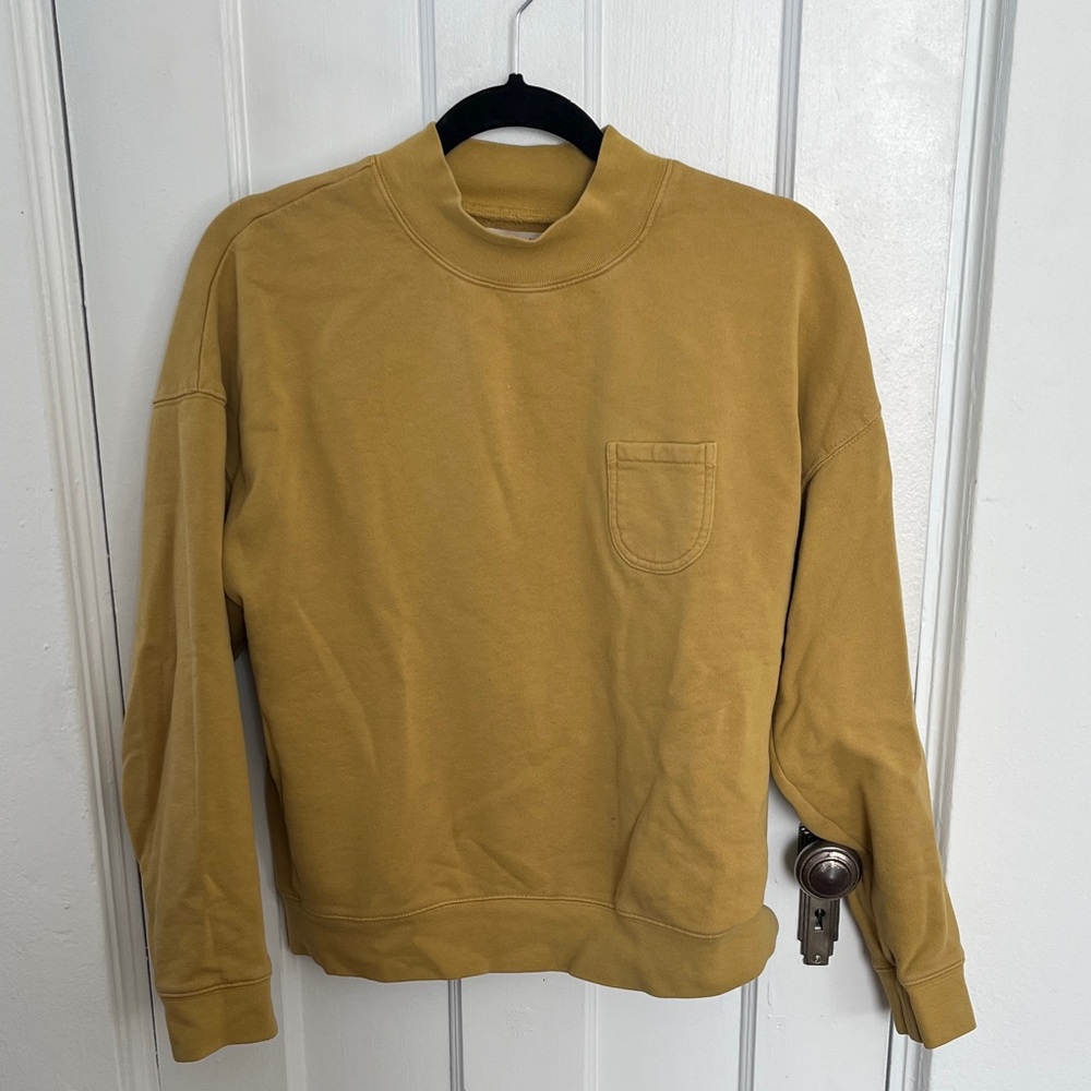 Madewell Tops | Garment-Dyed (Re)Sourced Cotton Studio Mockneck Sweatshirt
